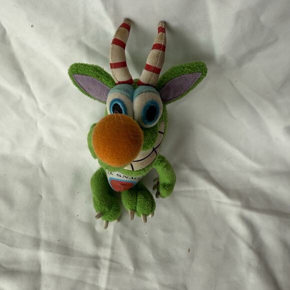 CK Snacks Cheeze Kurls Monster Plush 2000 Green Creature Weird Stuffed Toy - Picture 2 of 6